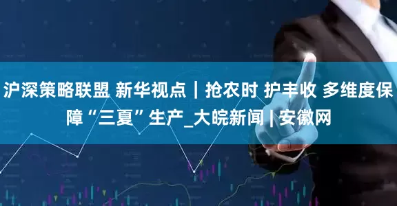 沪深策略联盟 新华视点｜抢农时 护丰收 多维度保障“三夏”生产_大皖新闻 | 安徽网
